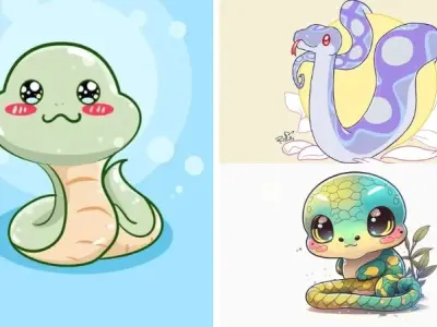 Tải ngay ảnh rắn chibi cực đáng yêu không thể cưỡng