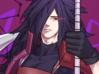 Ảnh Uchiha Madara chiến đấu đầy uy lực trong Naruto