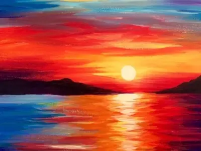 Top 99+ tranh phong cảnh hoàng hôn đẹp nao lòng