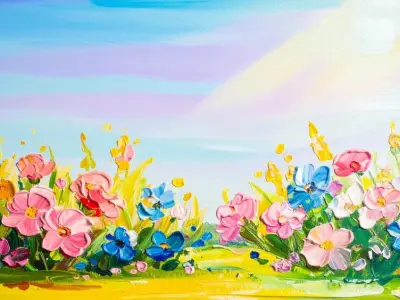 Tranh phong cảnh mùa xuân đẹp - Top ý tưởng và hình ảnh