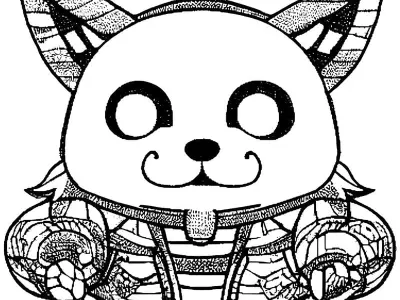 99+ Tranh tô màu Chó Chibi cute, miễn phí để tải về