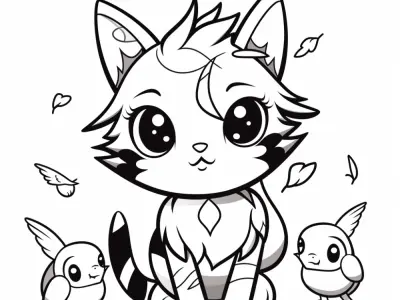 Tổng hợp 99+ tranh tô màu Mèo Chibi siêu đáng yêu