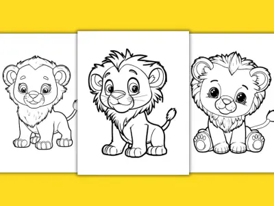 99+ Tranh tô màu sư tử Chibi cute và ngộ nghĩnh nhất
