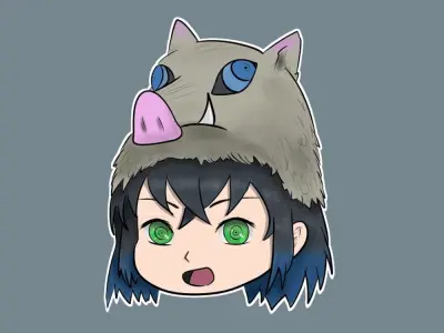 Top những hình ảnh Chibi Inosuke với chiếc đầu heo đáng yêu
