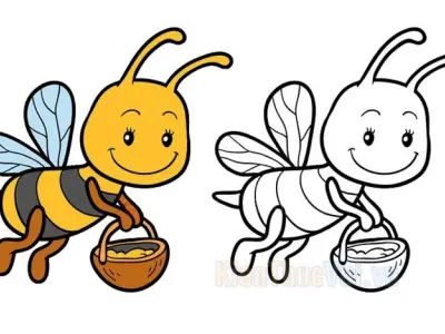 Bé tô màu con ong ấn tượng giúp trẻ phát triển sáng tạo