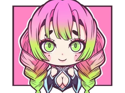 Tải ngay bộ mitsuri chibi đẹp lung linh cho fan hâm mộ