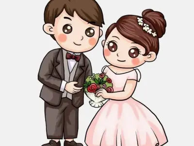 Tổng Hợp 193+ Hình Cô Dâu Chú Rể Chibi Dễ Thương Cho Ngày Cưới