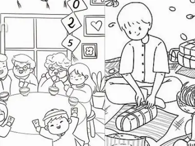 Tranh Tô Màu Ngày Tết: Khám phá Thế giới Sáng tạo cho Bé