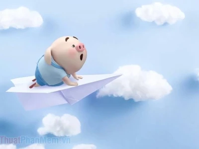 Tuyển tập hình nền chibi heo con siêu dễ thương cho dế yêu 2026