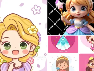 Bộ sưu tập ảnh chibi công chúa dễ thương cute nhất 2026