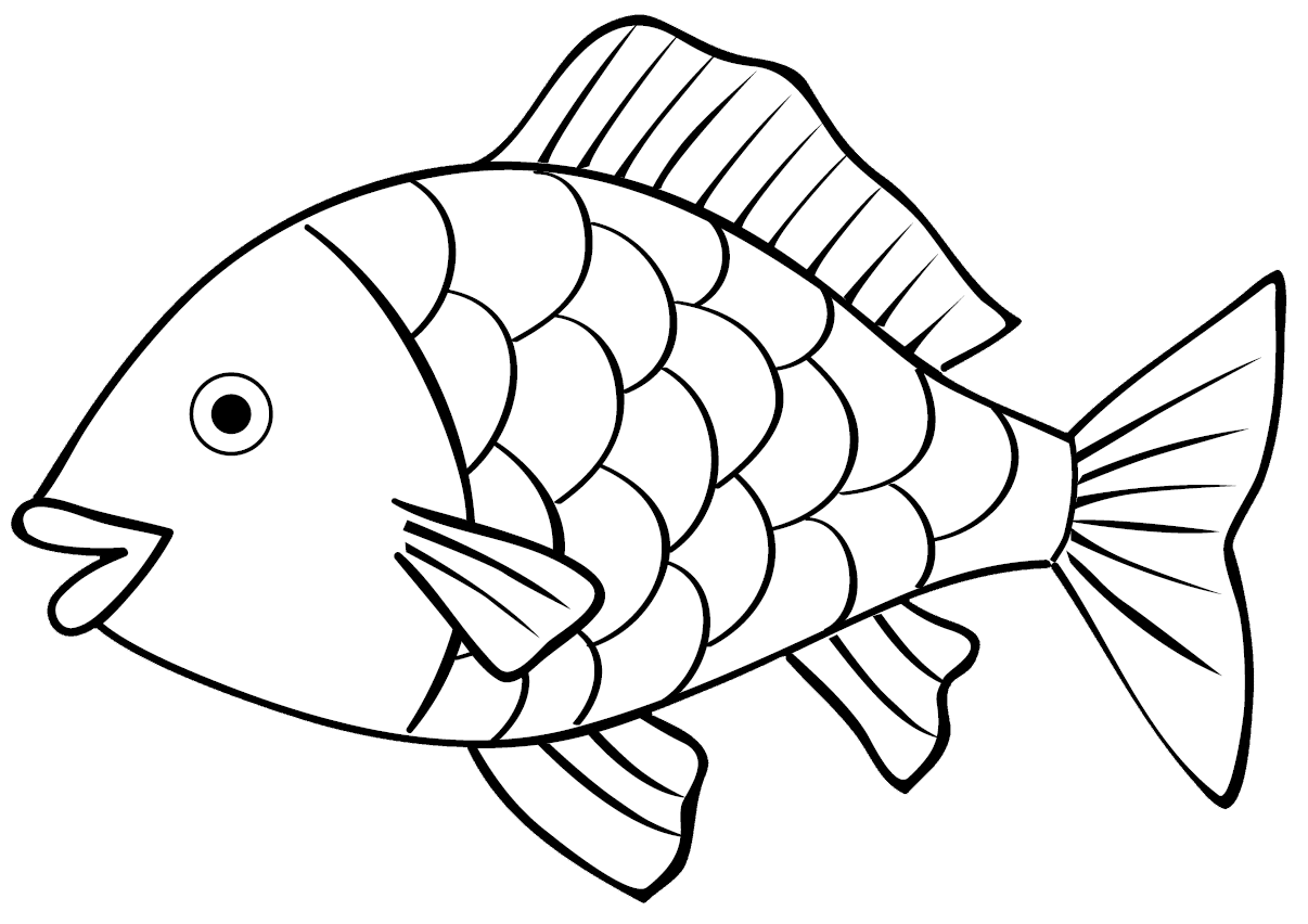 Tranh tô màu hình con cá cute cho bé  12