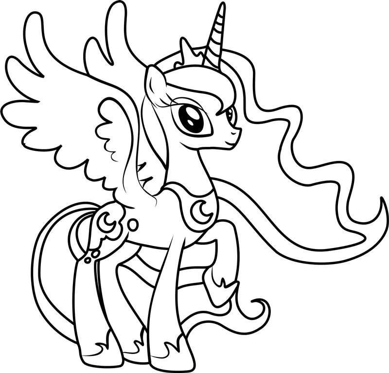 Tranh tô màu Pony với đôi cánh thiên thần đáng yêu 31
