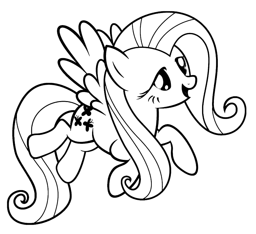 Tranh tô màu Pony với đôi cánh thiên thần đáng yêu 6