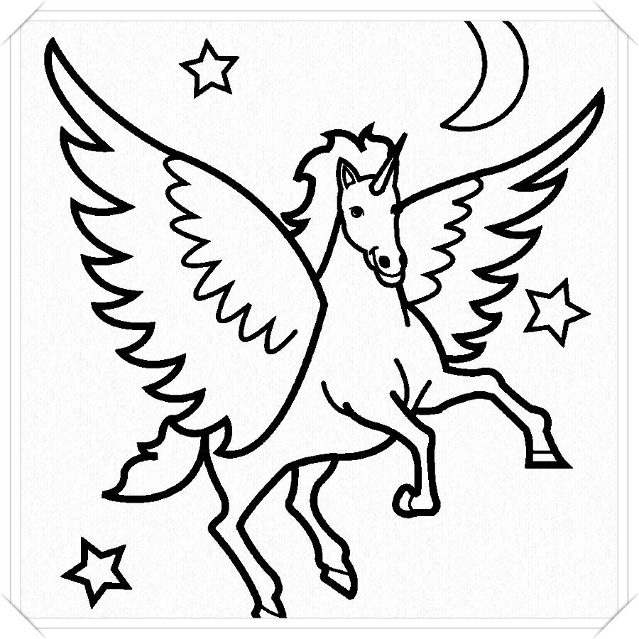 Tranh tô màu Pony với đôi cánh thiên thần đáng yêu 5
