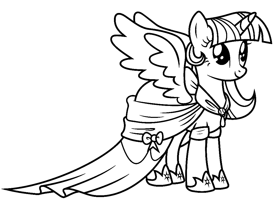 Tranh tô màu Pony với đôi cánh thiên thần đáng yêu 13
