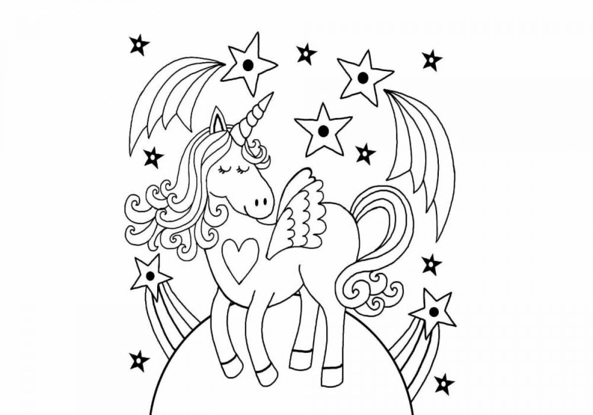 Tranh tô màu Pony với đôi cánh thiên thần đáng yêu 14