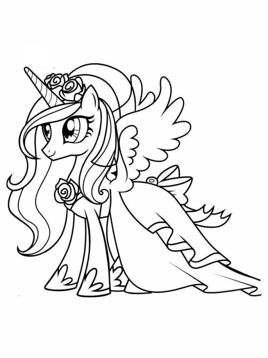Tranh tô màu Pony với đôi cánh thiên thần đáng yêu 10