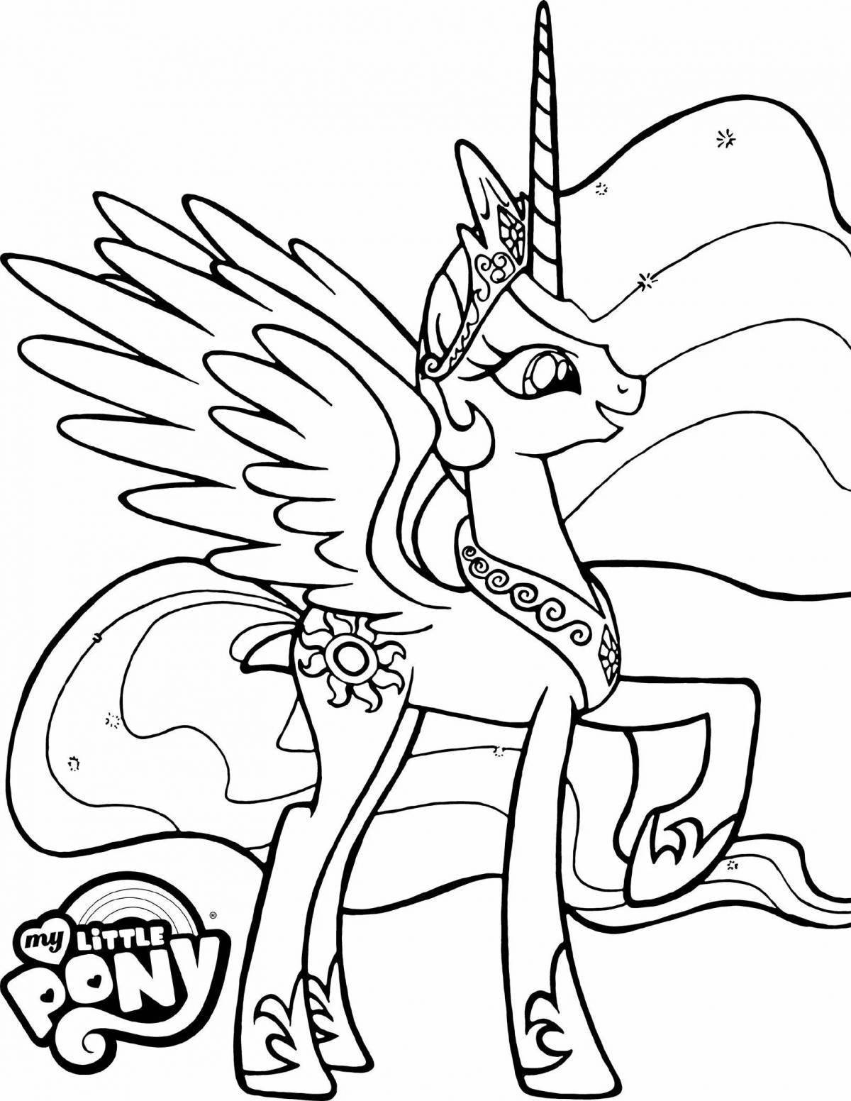 Tranh tô màu Pony với đôi cánh thiên thần đáng yêu 12