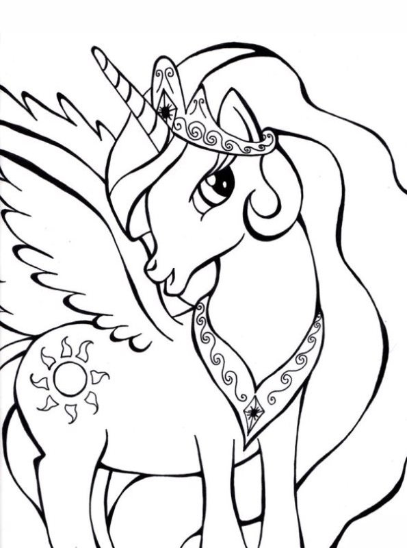 Tranh tô màu Pony với đôi cánh thiên thần đáng yêu 17