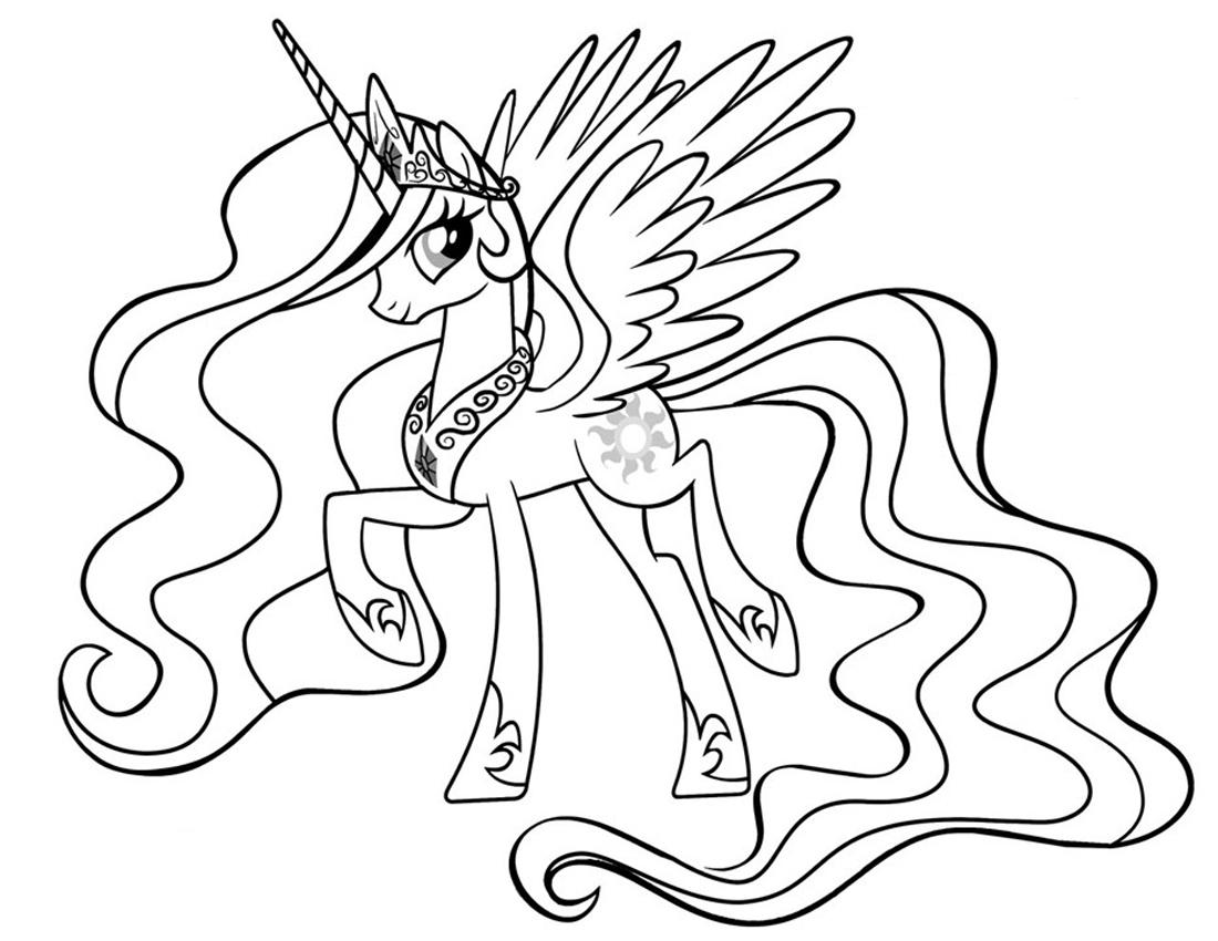 Tranh tô màu Pony với đôi cánh thiên thần đáng yêu 22