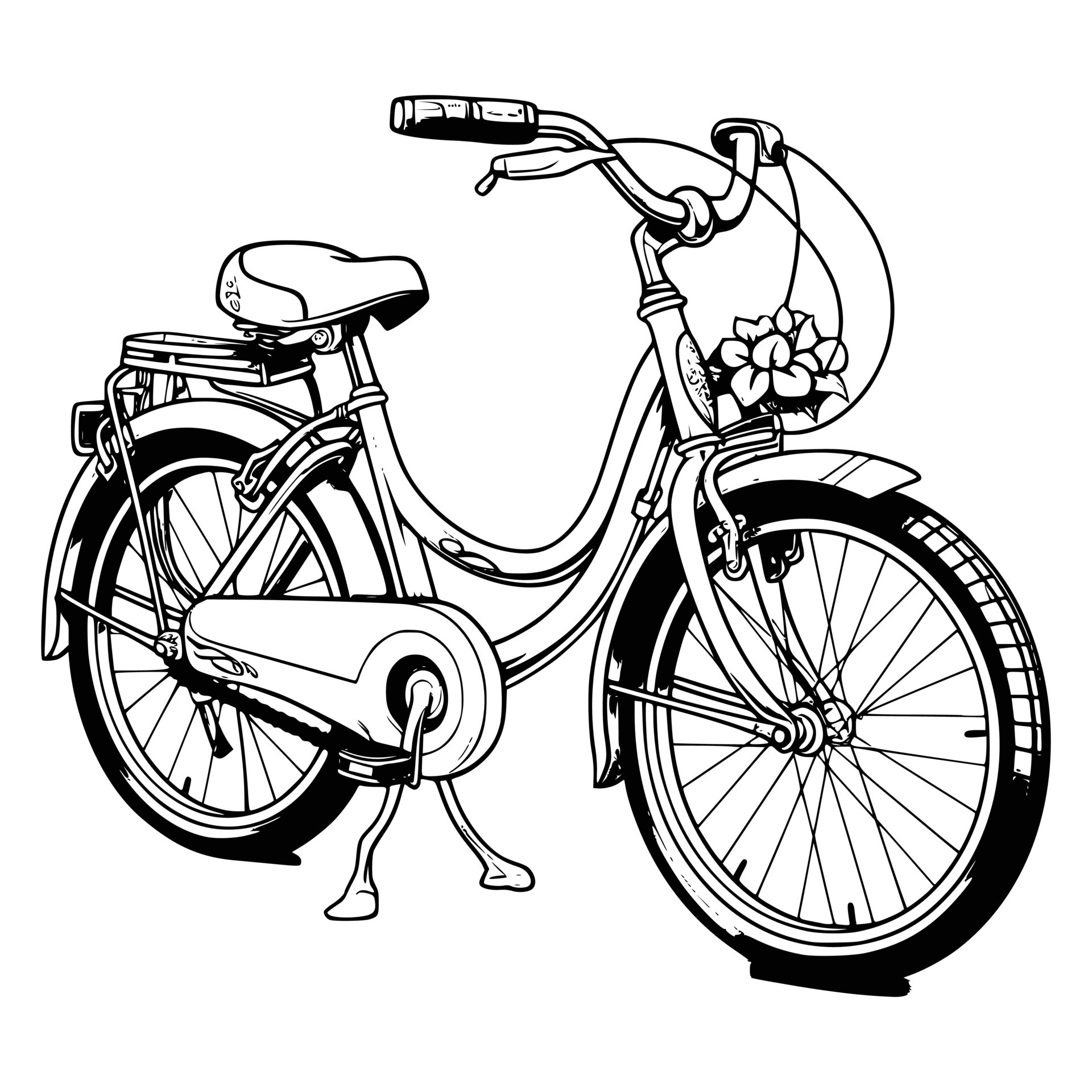 99+ tranh tô màu xe đạp siêu đẹp cho bé 16