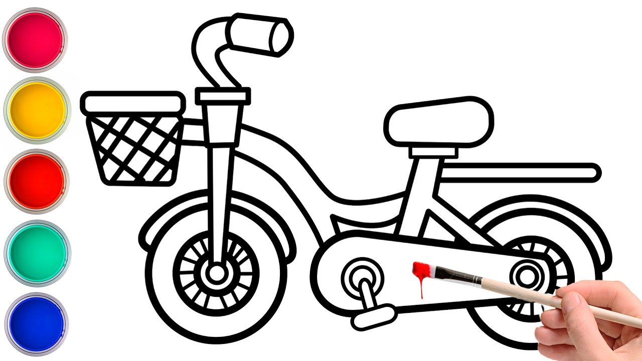 99+ tranh tô màu xe đạp siêu đẹp cho bé 38