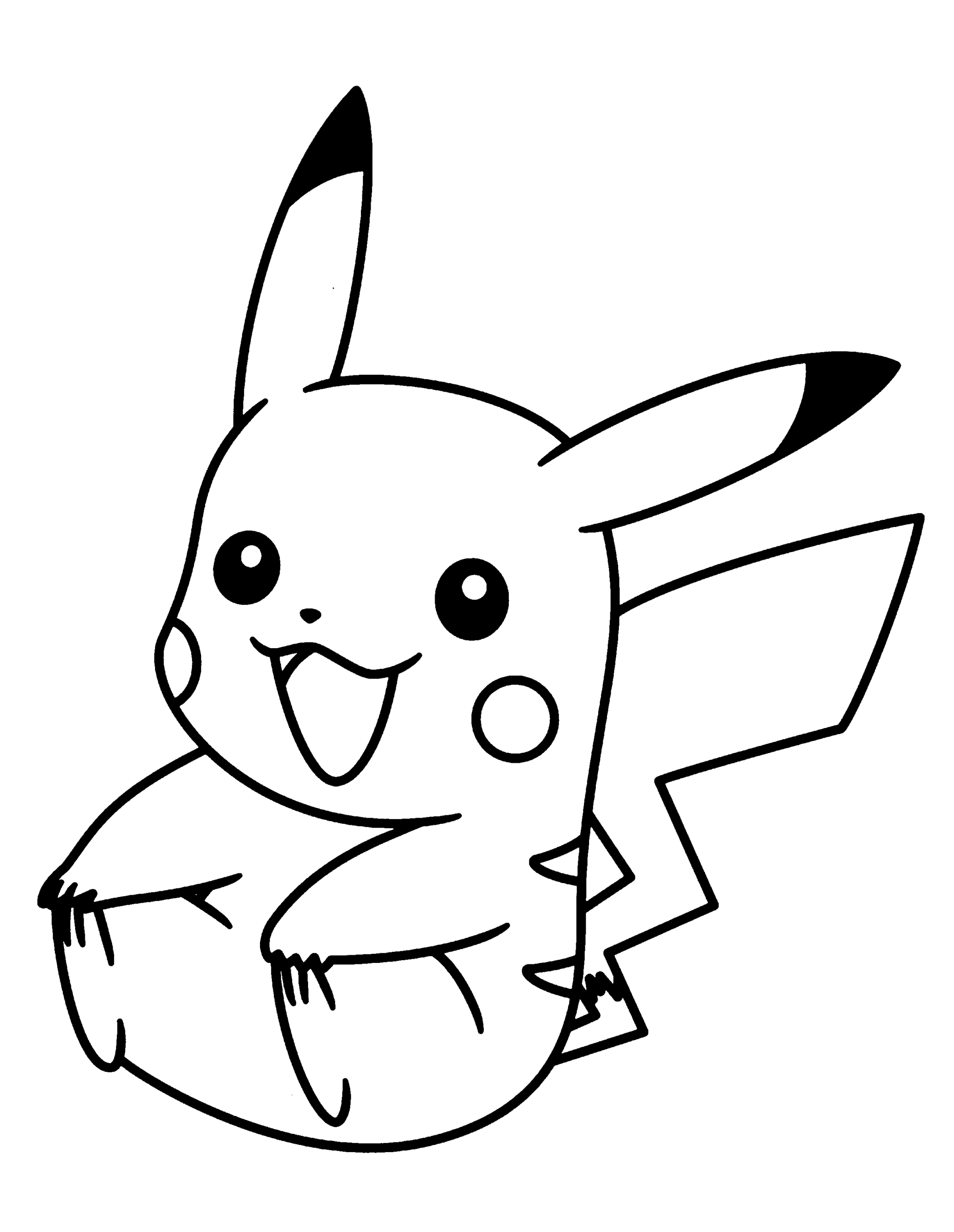 Bộ sưu tập tranh tô màu Pikachu siêu cute và dễ thương dành cho bé 44
