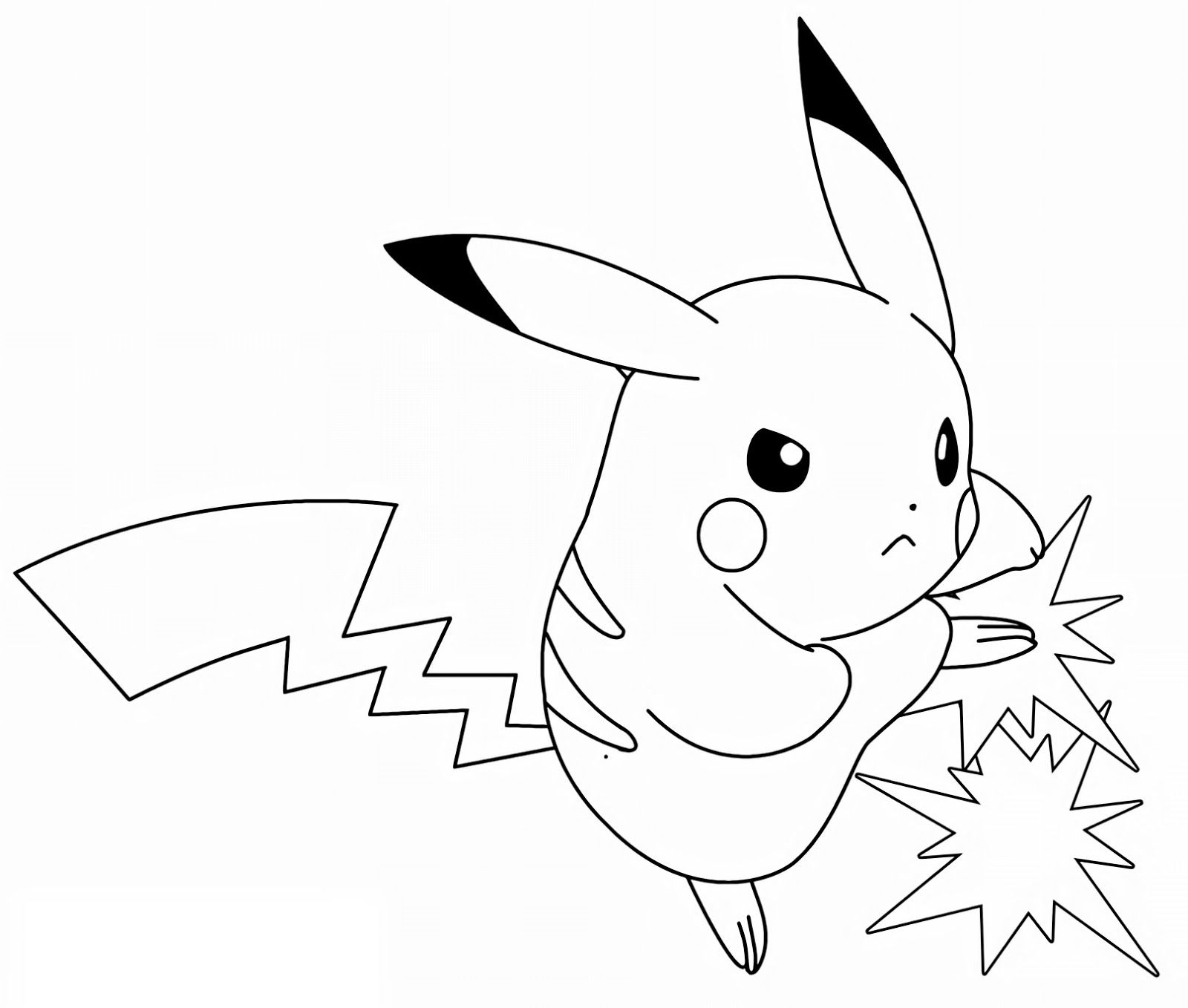 Bộ sưu tập tranh tô màu Pikachu siêu cute và dễ thương dành cho bé 35