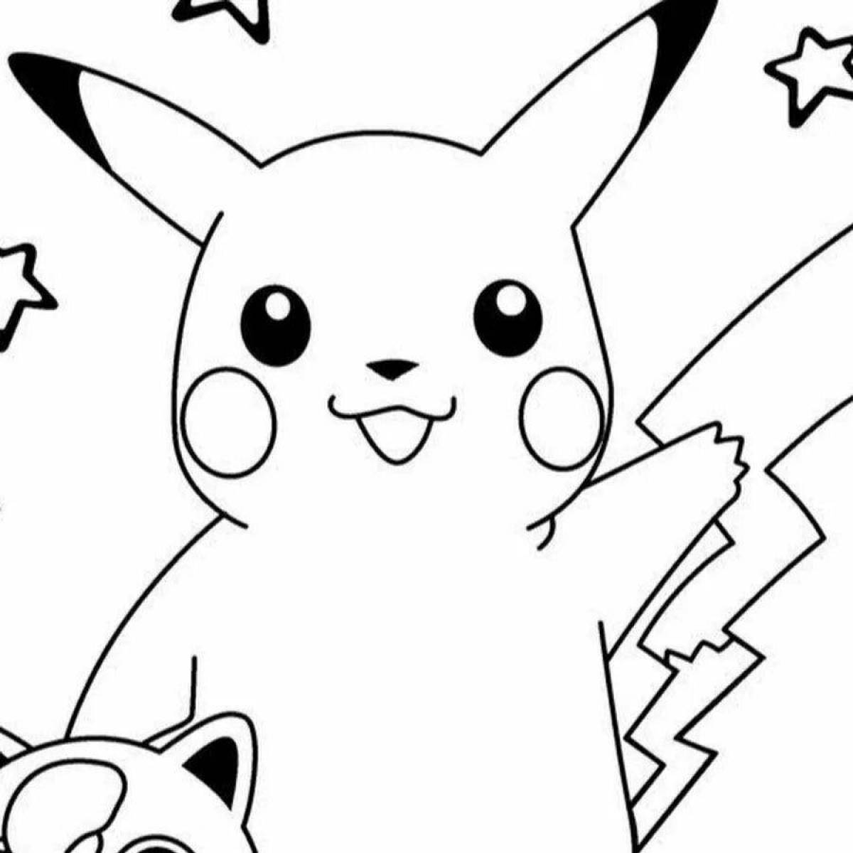Bộ sưu tập tranh tô màu Pikachu siêu cute và dễ thương dành cho bé 20