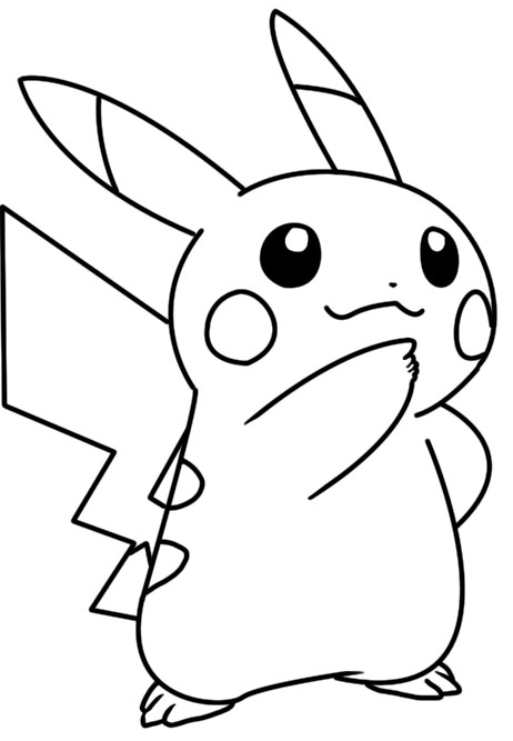 Bộ sưu tập tranh tô màu Pikachu siêu cute và dễ thương dành cho bé 18