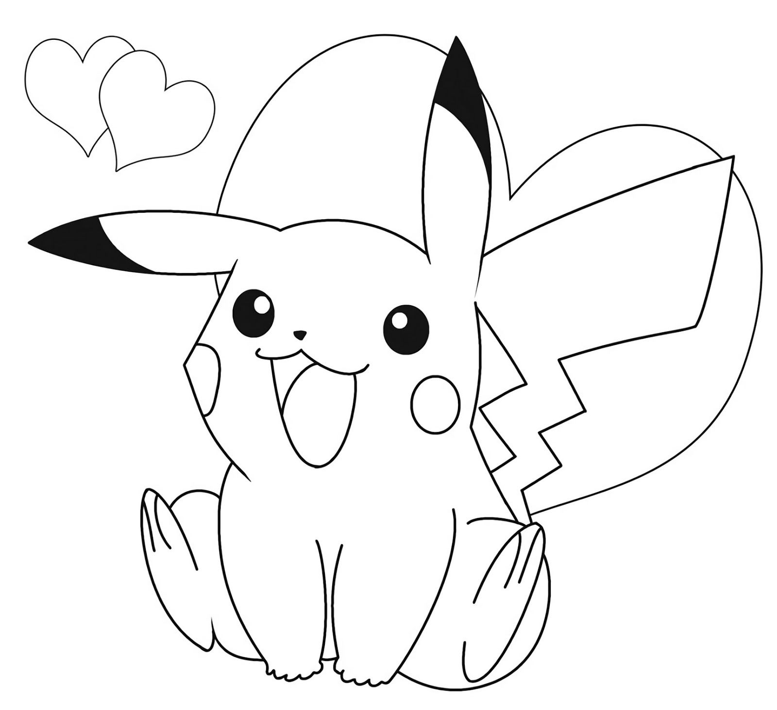 Bộ sưu tập tranh tô màu Pikachu siêu cute và dễ thương dành cho bé 17