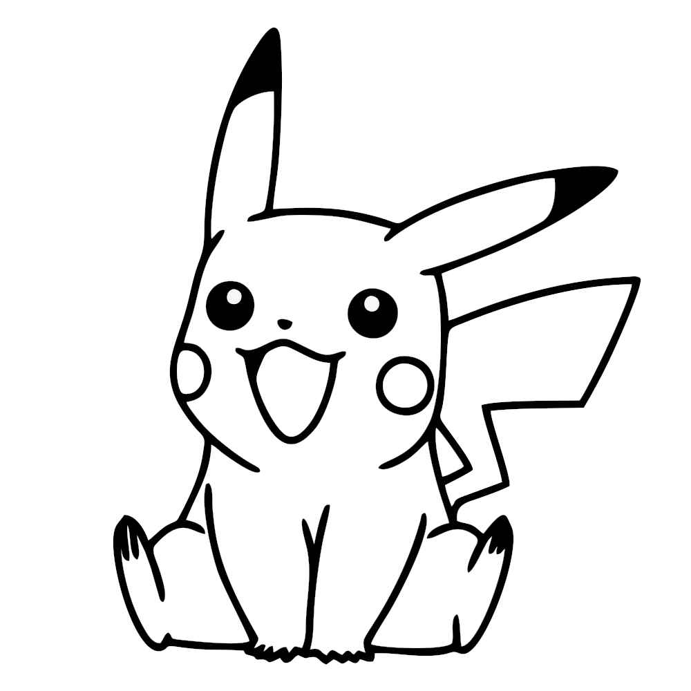 Bộ sưu tập tranh tô màu Pikachu siêu cute và dễ thương dành cho bé 16