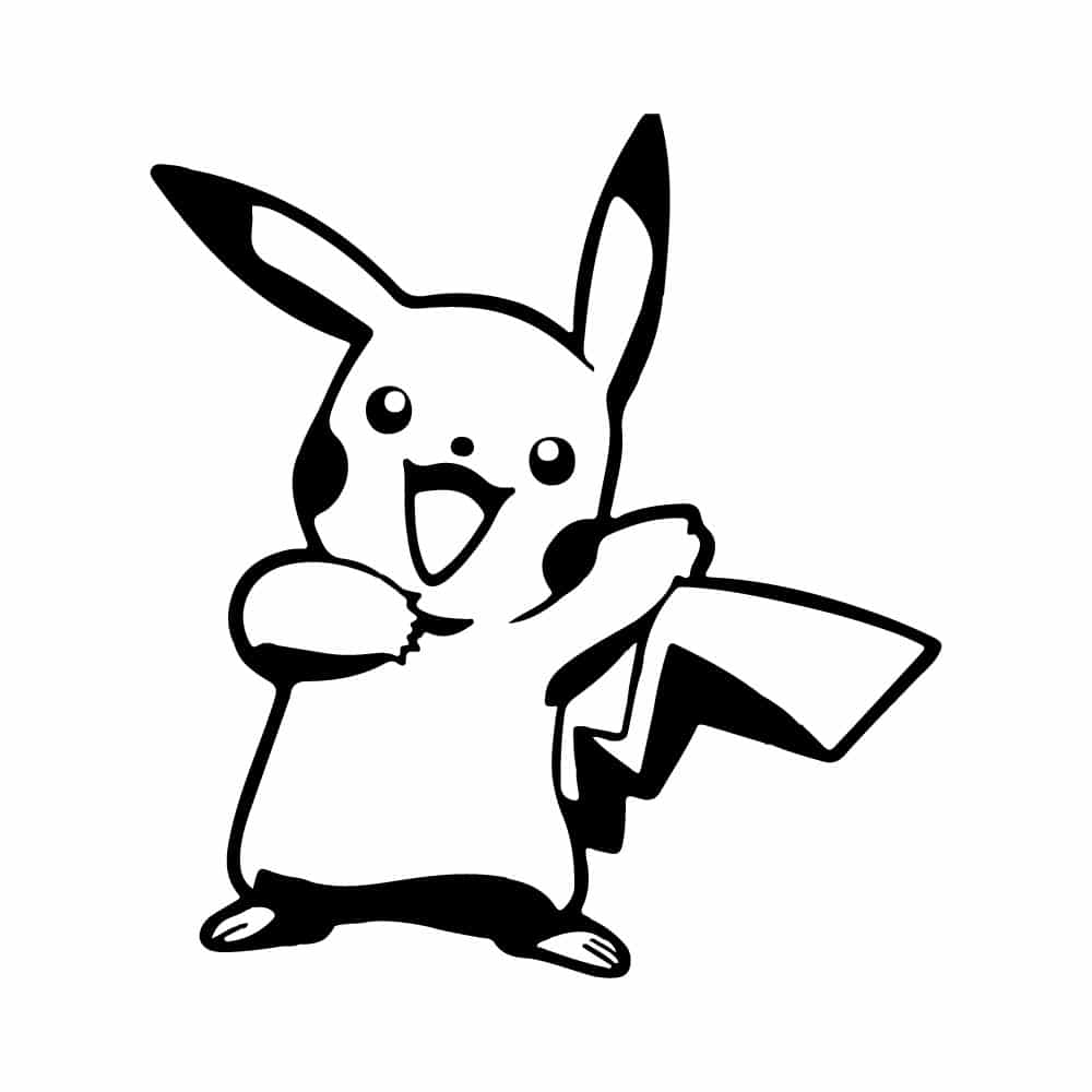 Bộ sưu tập tranh tô màu Pikachu siêu cute và dễ thương dành cho bé 9