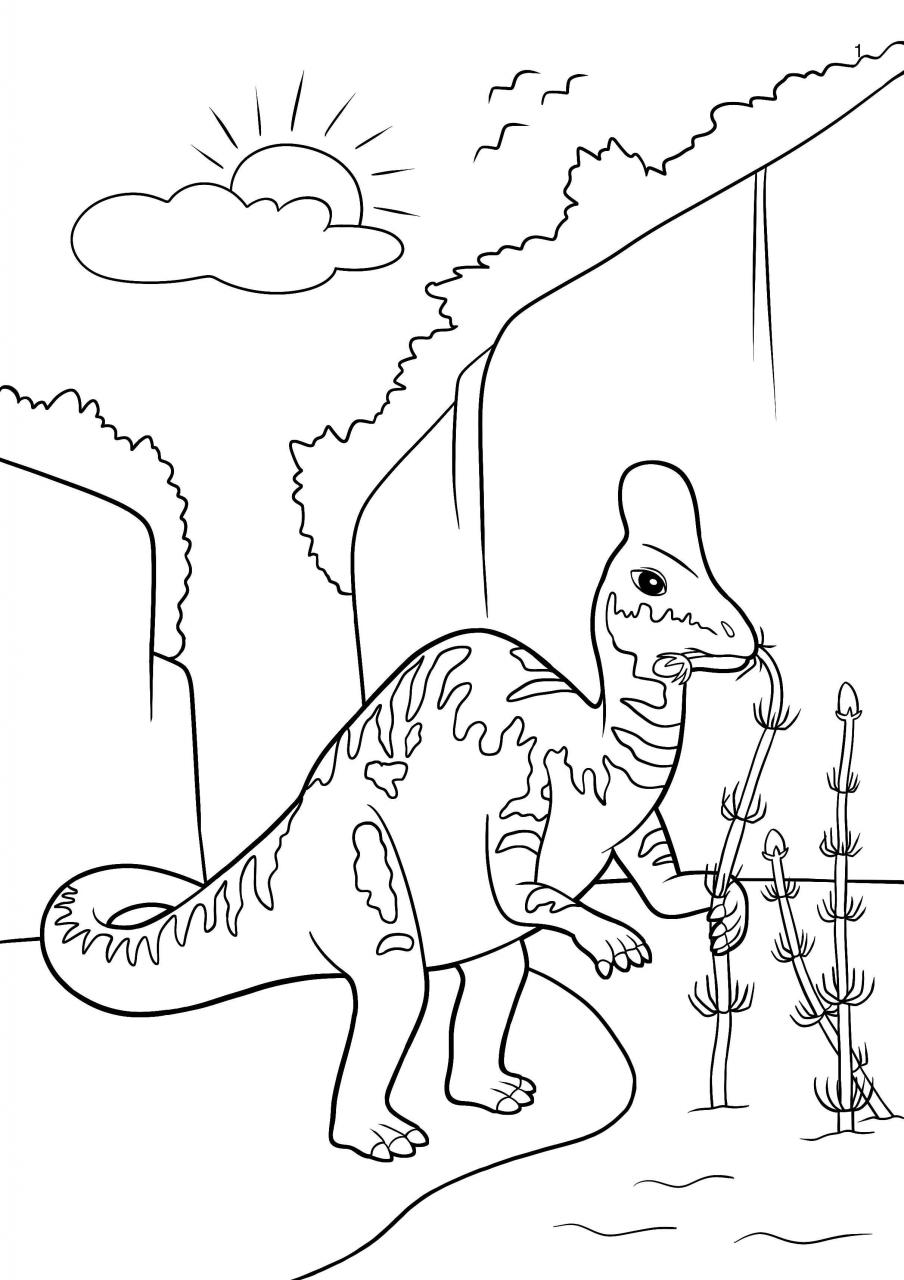 Tranh tô màu khủng long bạo chúa cho bé  3