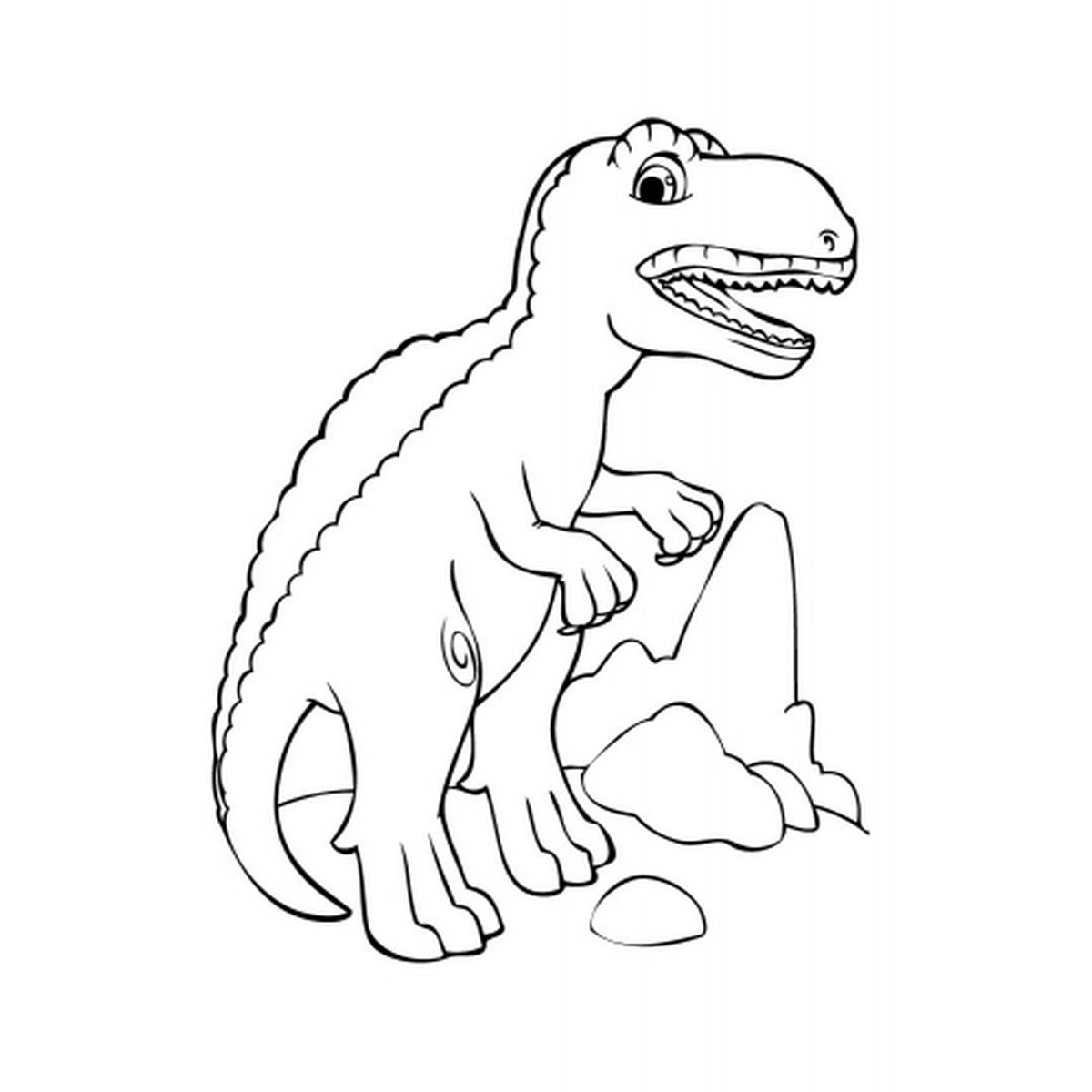Tranh tô màu khủng long bạo chúa cho bé  29