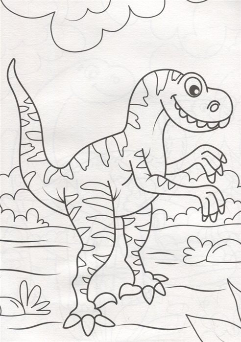 Tranh tô màu khủng long bạo chúa cho bé  33