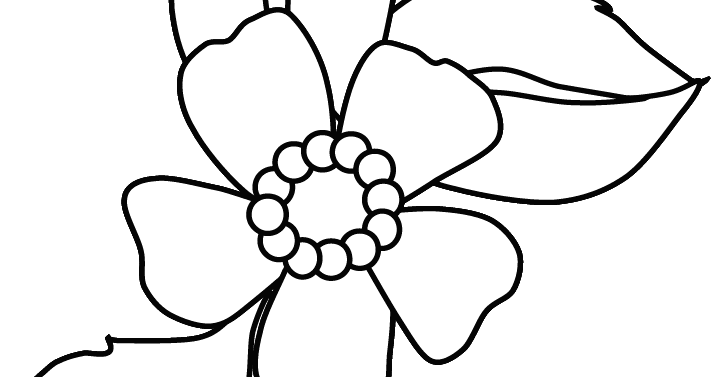 Bộ tranh tô màu bông hoa 5 cánh đơn giản cho bé 3