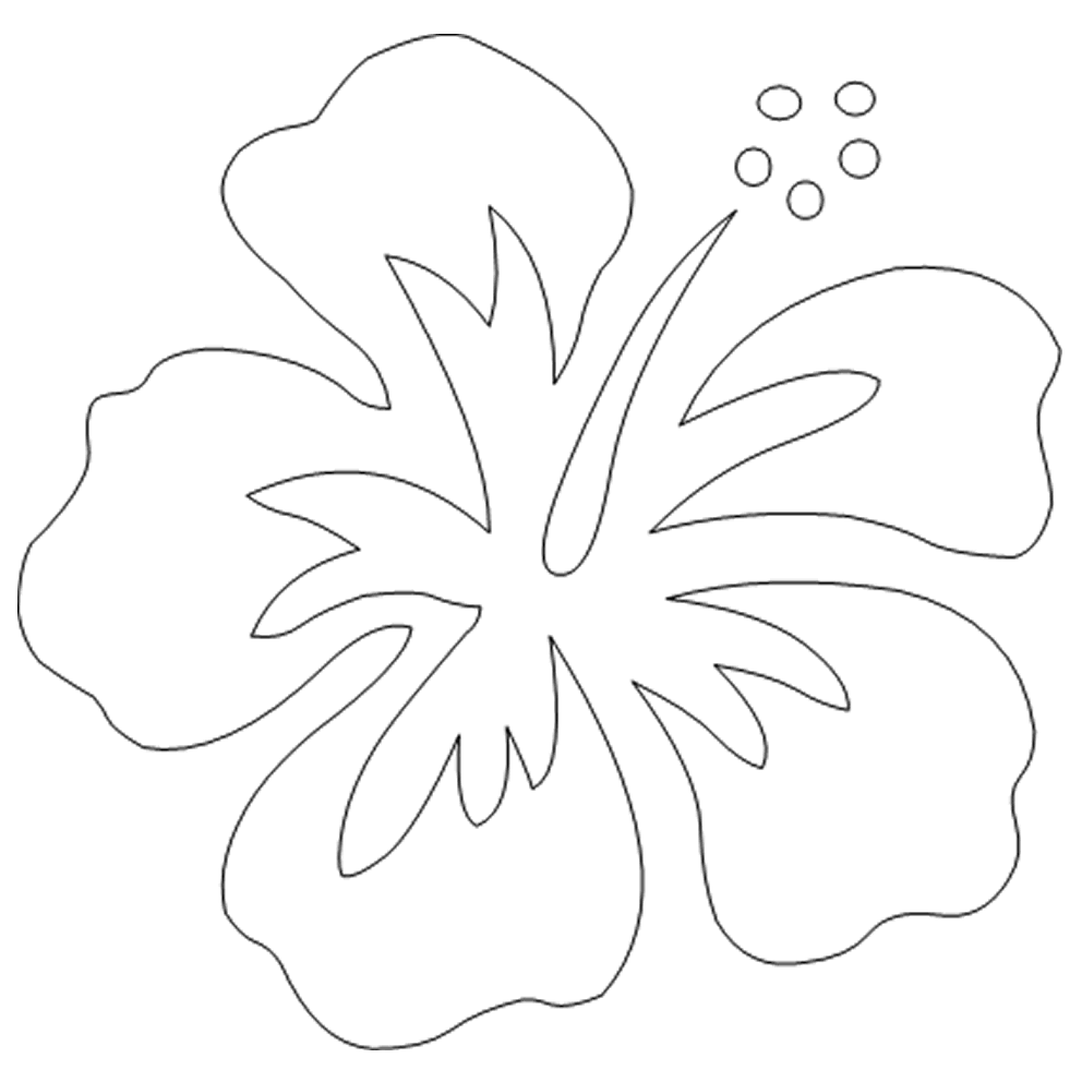 Bộ tranh tô màu bông hoa 5 cánh đơn giản cho bé 7