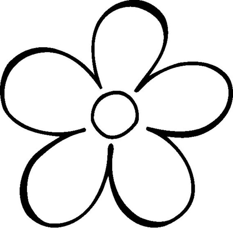 Bộ tranh tô màu bông hoa 5 cánh đơn giản cho bé 54