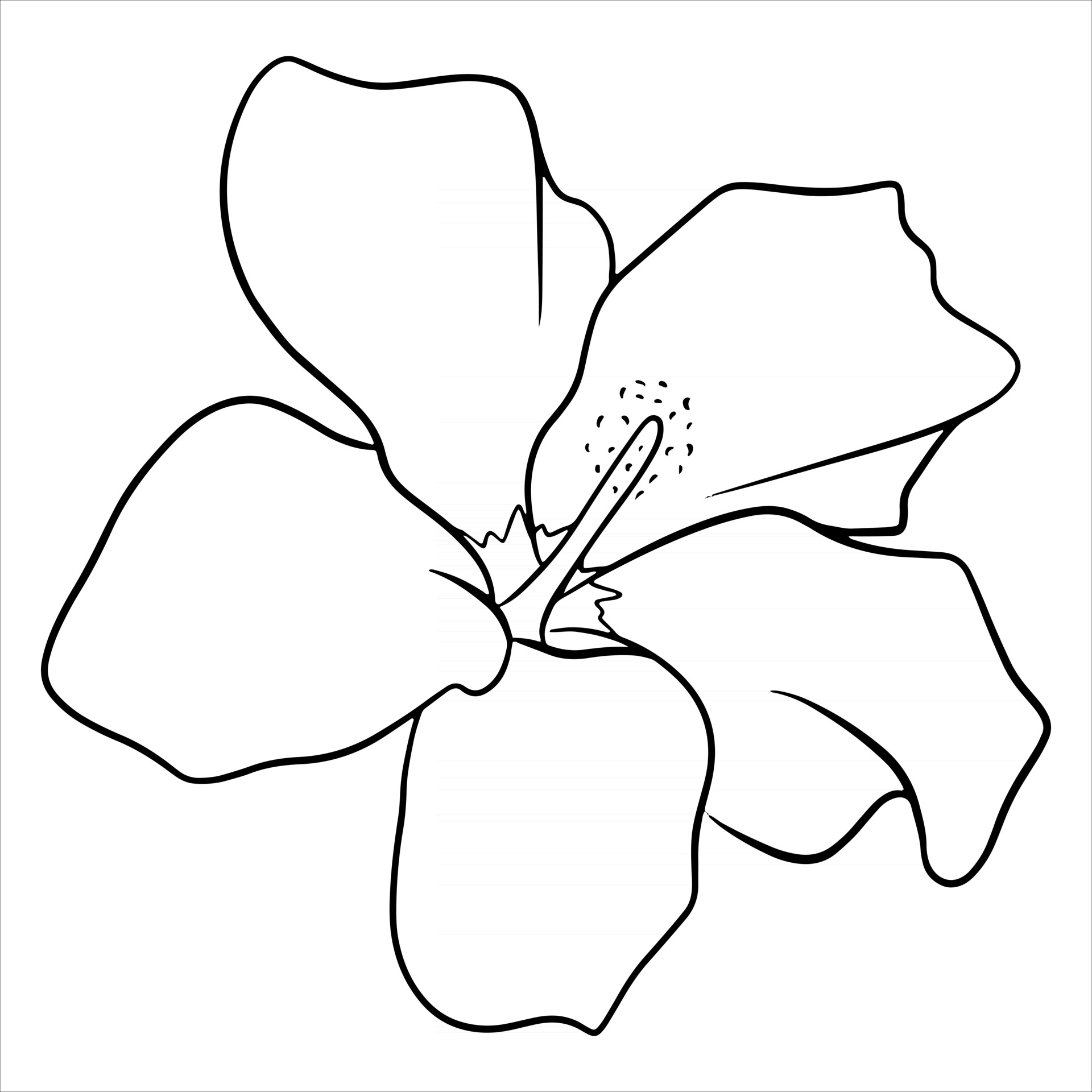 Bộ tranh tô màu bông hoa 5 cánh đơn giản cho bé 70