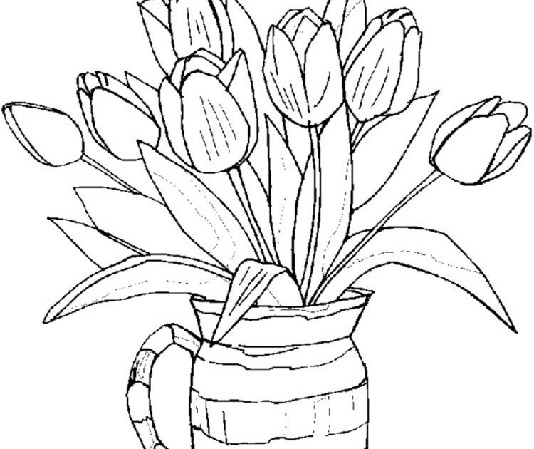 Bộ tranh tô màu hoa Tulip siêu đẹp dành cho bé 46