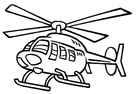 Tranh tô màu máy bay trực thăng cho bé  1