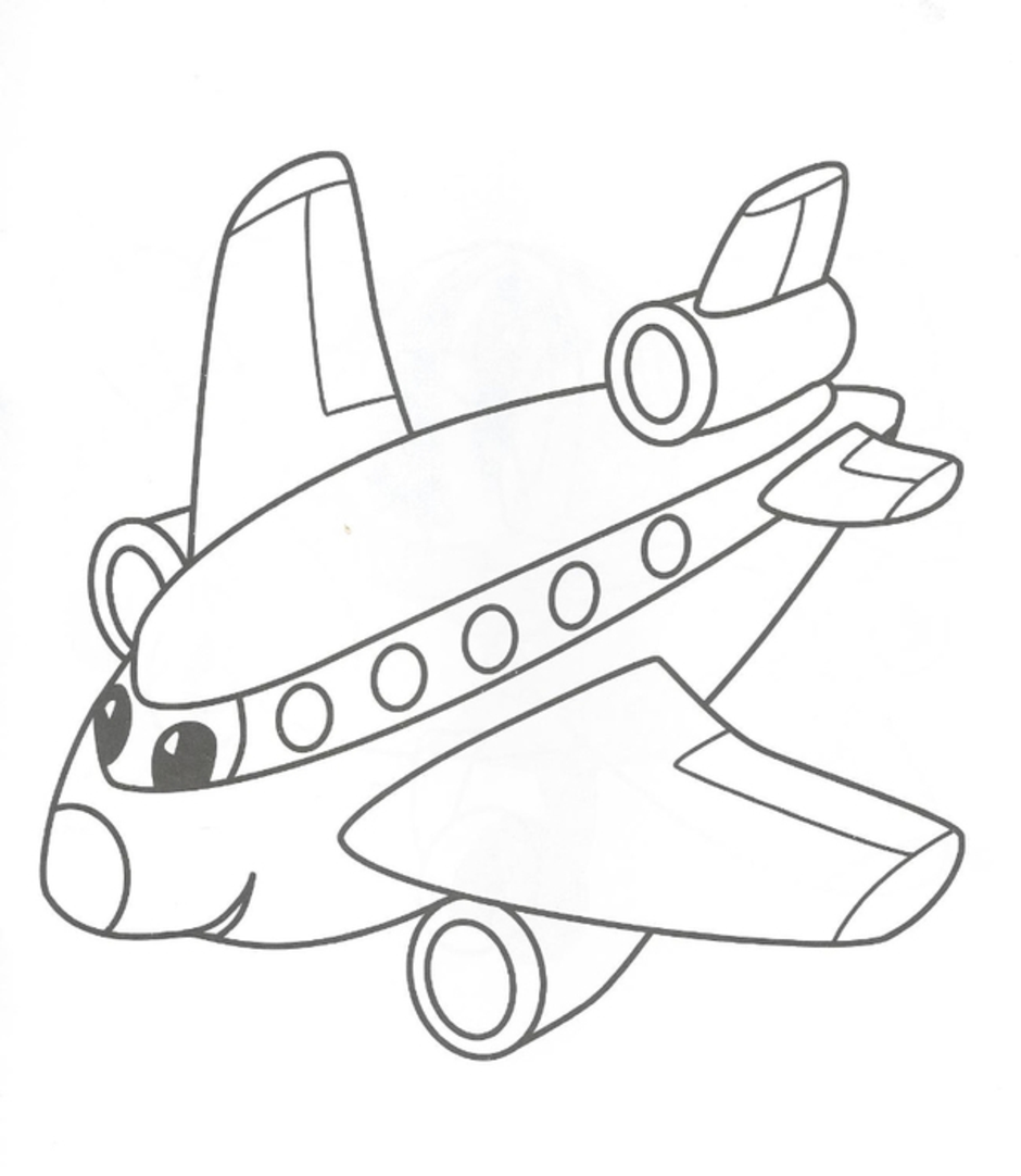 Bộ tranh tô màu máy bay siêu ngầu siêu cute cho bé 4