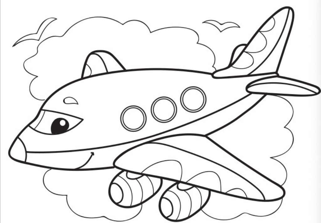 Bộ tranh tô màu máy bay siêu ngầu siêu cute cho bé 6