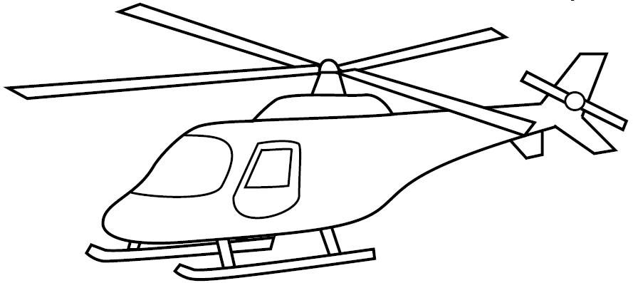 Tranh tô màu máy bay trực thăng cho bé  3
