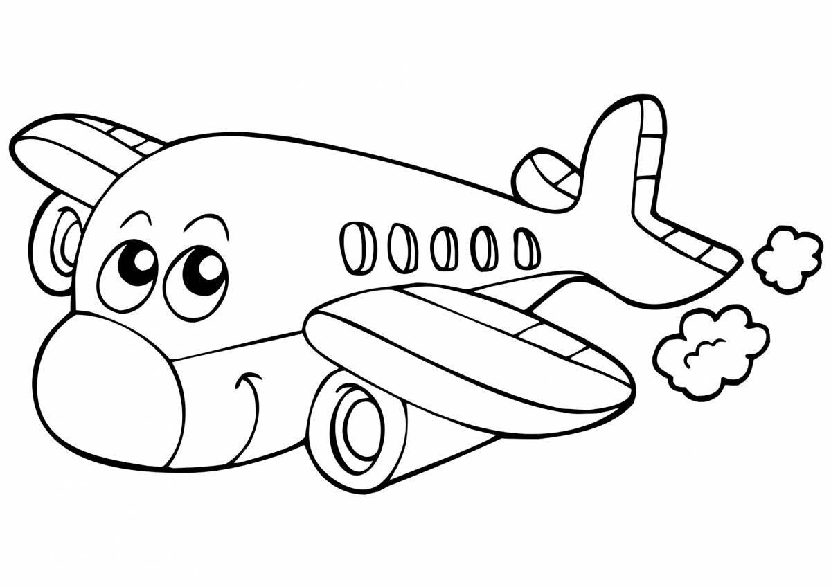 Bộ tranh tô màu máy bay siêu ngầu siêu cute cho bé 9