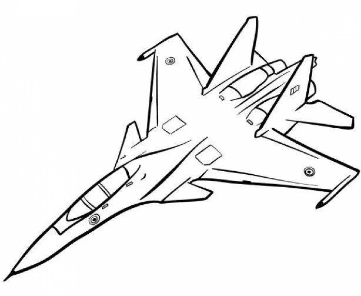 Tranh tô màu máy bay chiến đấu cực ngầu  8