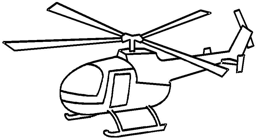 Tranh tô màu máy bay trực thăng cho bé  8