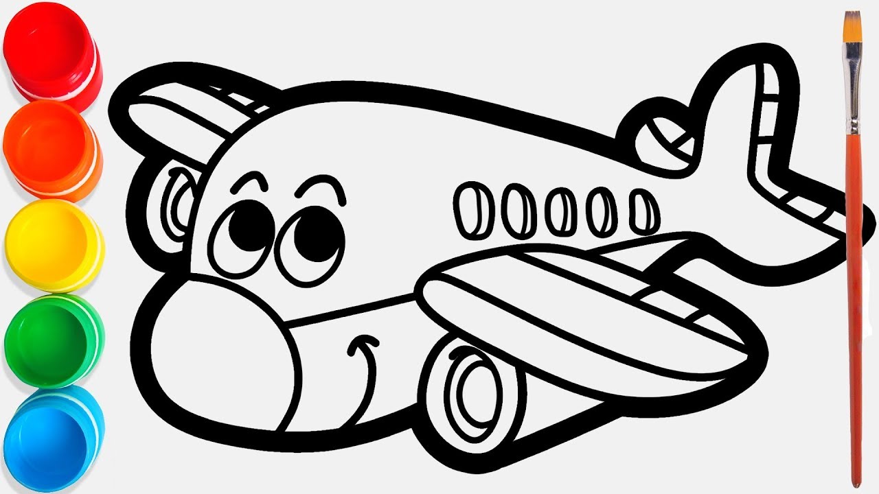 Bộ tranh tô màu máy bay siêu ngầu siêu cute cho bé 18