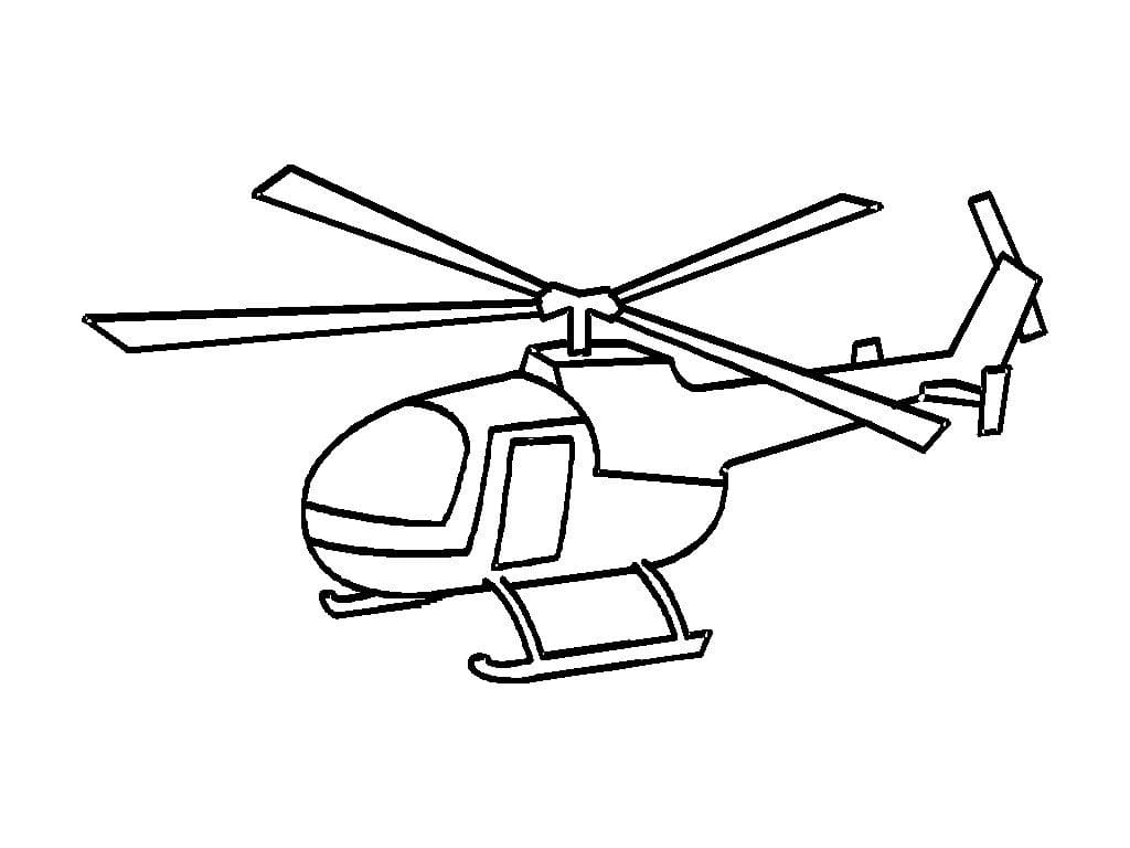 Tranh tô màu máy bay trực thăng cho bé  11